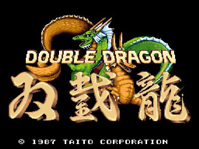 Double Dragon (bootleg with HD6309) Title Screen